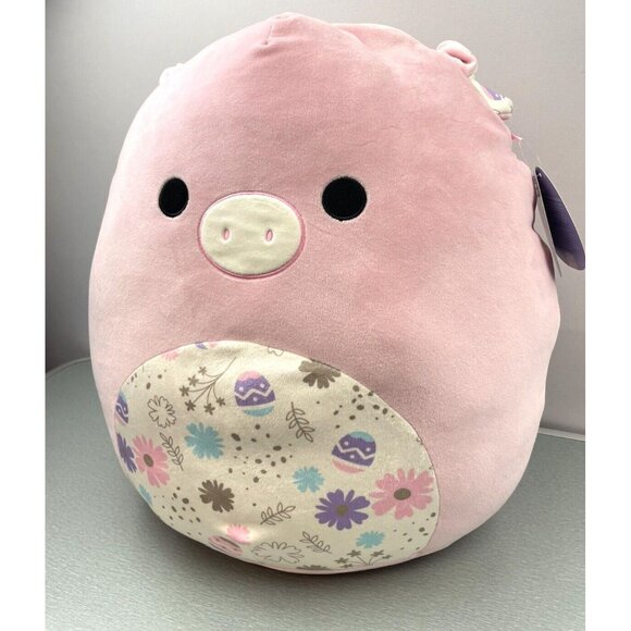 Squishmallows 16" Peter Pink Pig With Easter Print Belly Large Plush - Picture 12 of 12
